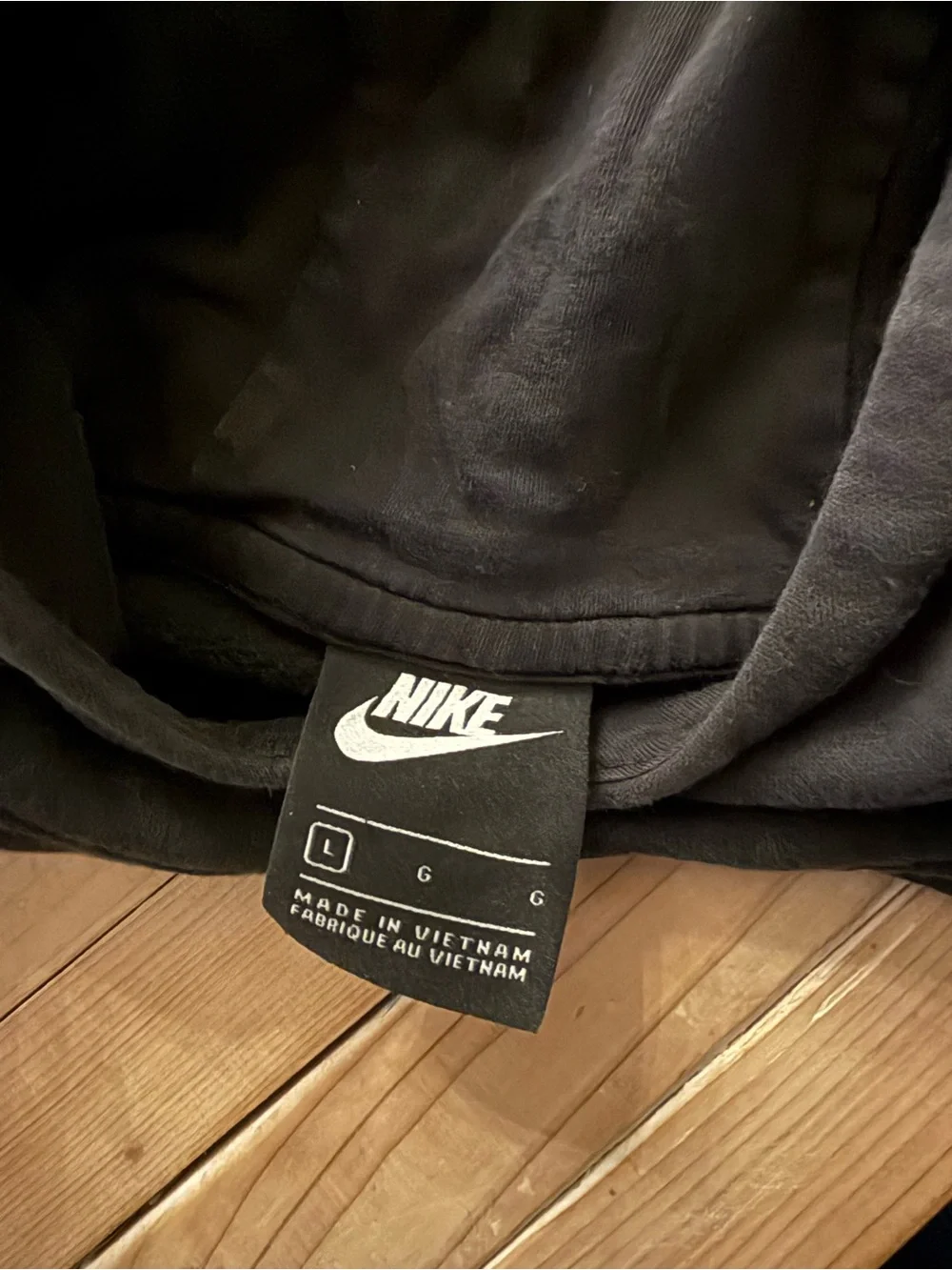 Nike Black Hoodie with White Swoosh Logo